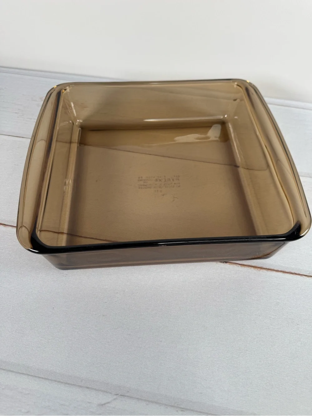 Vintage Pyrex 222 Smoke Brown Glass Square Baking Dish